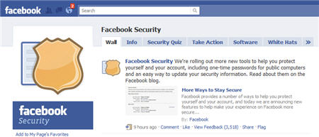 Facebook security features