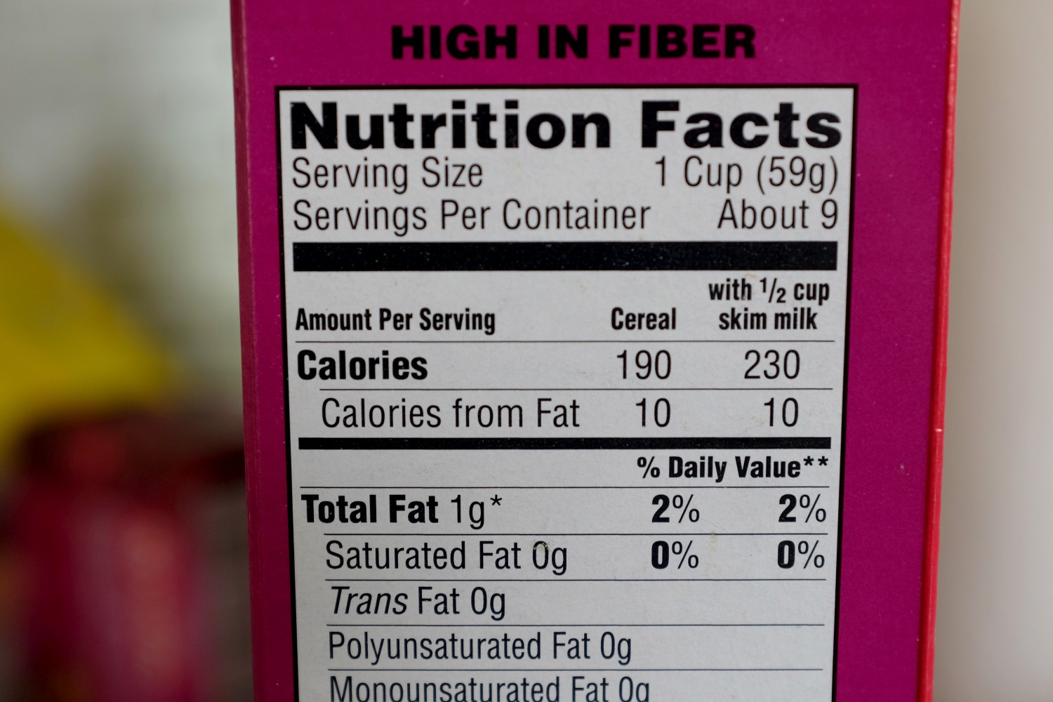 Government Proposes Improving Nutrition Facts Labeling On Food Products