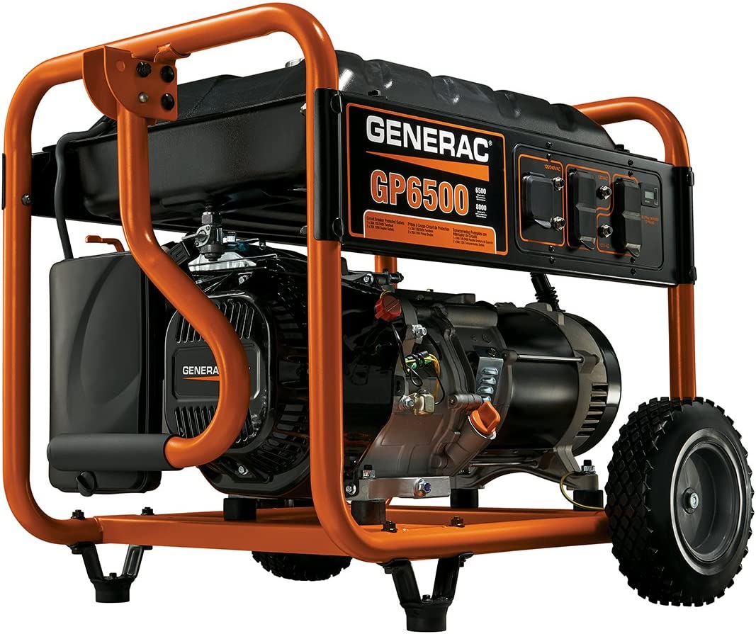 Generac Wheeled Portable Generator, 6500-Watt
