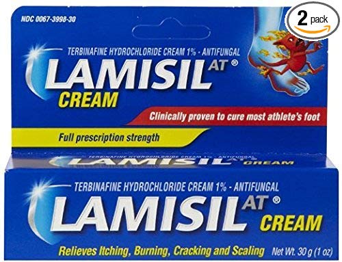 Lamisil Terbinafine hydrochloride Foot Antifungal Cream, 2-Pack
