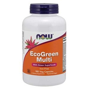 NOW Foods EcoGreen Iron-Free Multi-Vitamin, 180-Count
