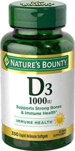 Nature’s Bounty Bone & Immune System Support Vitamin D3, 350-Count