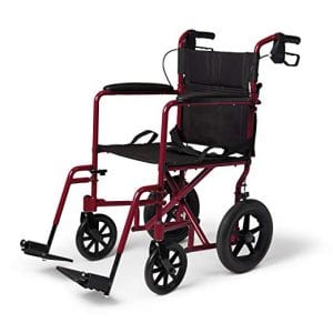 Medline Lightweight Transport Adult Folding Wheelchair