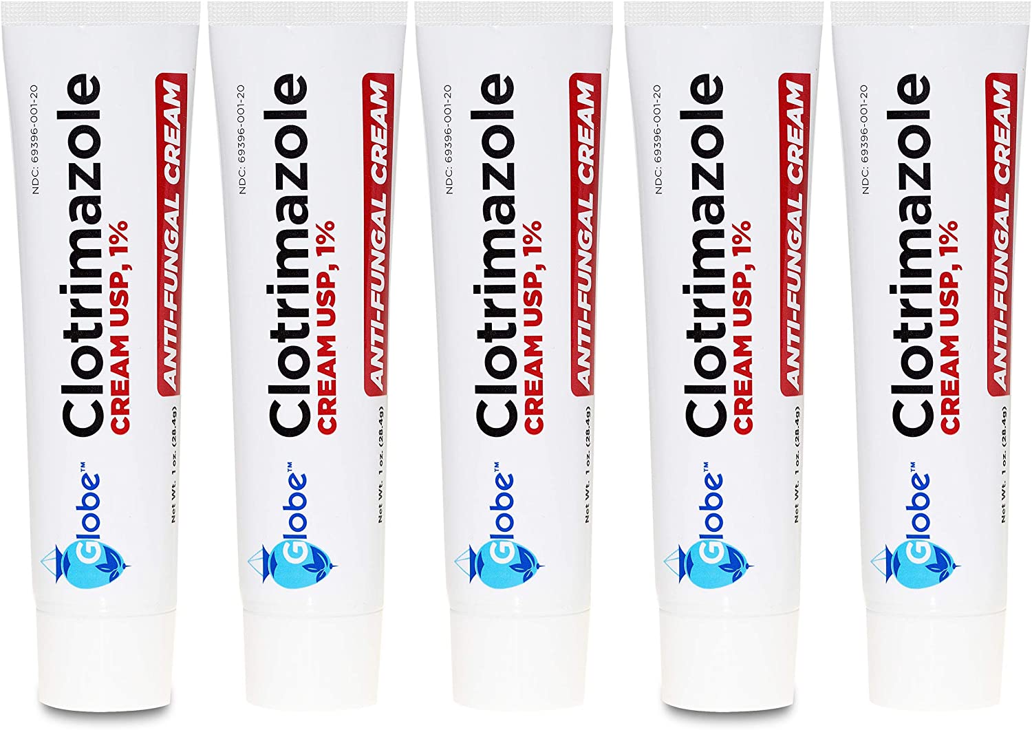 Globe Clotrimazole Jock Itch Relief Antifungal Cream, 5-Pack
