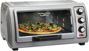 Hamilton Beach Contoured Knobs Easy Reach Countertop Pizza Oven