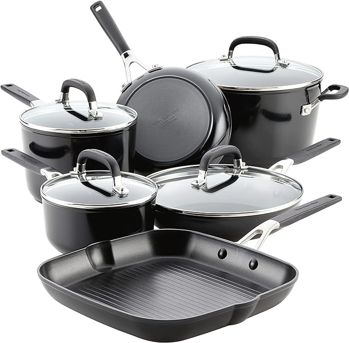 T-fal Ultimate Hard Anodized Nonstick 17 Piece Cookware Set, Black – Gift  Oyster