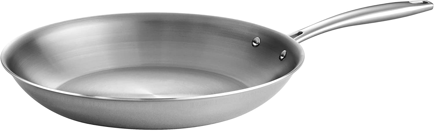 Tramontina 80116/007DS Gourmet Stainless Steel Induction-Ready Tri-Ply Tramontina 12 Inch Stainless Steel Skillet