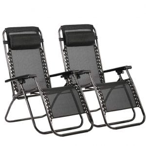 FDW Outdoor Zero Gravity Chair, Set Of 2