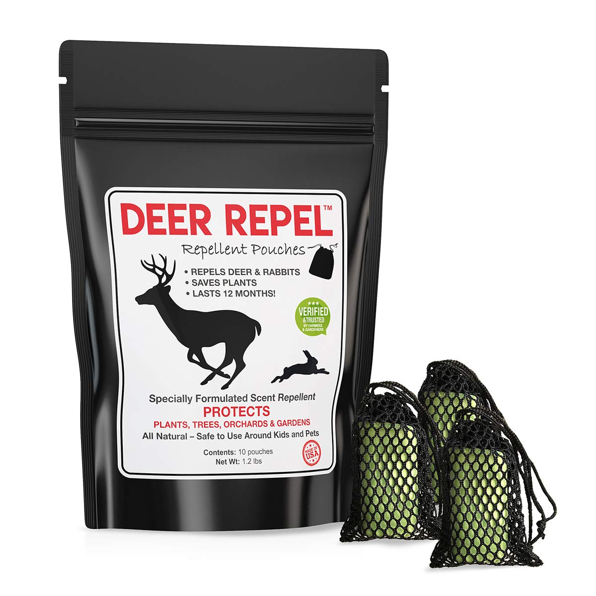 Deer Repel All Natural Deer Repellent Pouches, 10-Pack