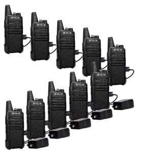 Retevis Lightweight Pocket Two-Way Radios, 10-Pack
