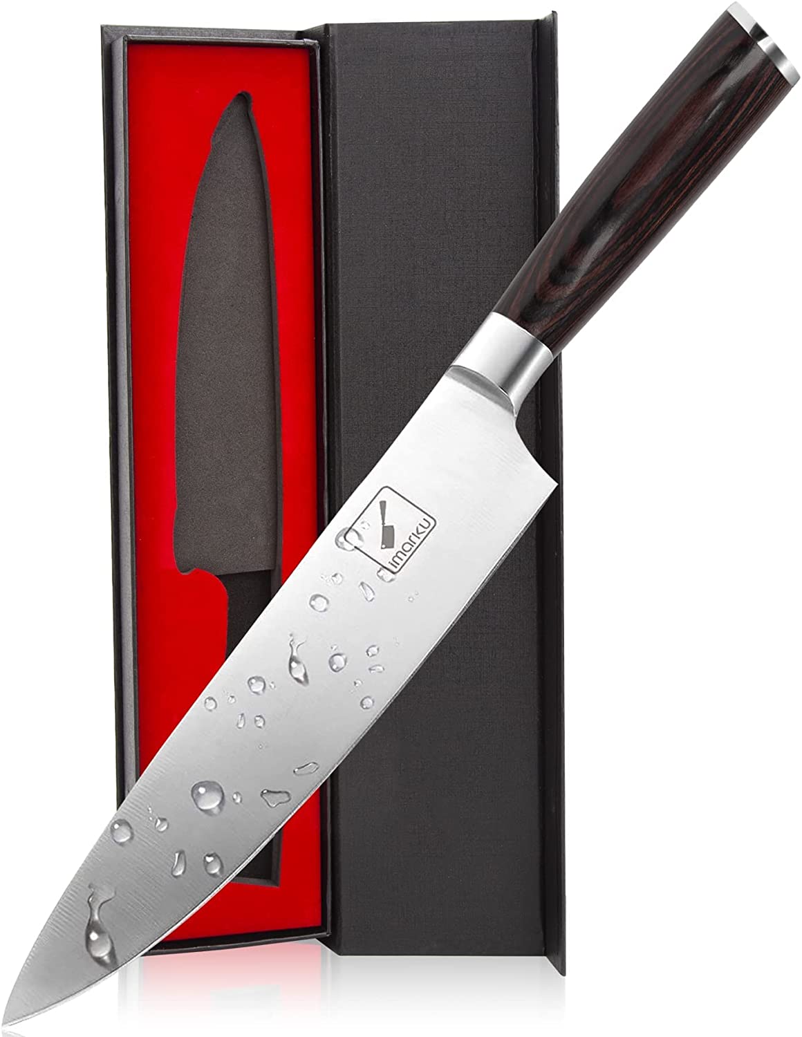 Mosfiata 8 Super Sharp Professional Chef'S Knife with Finger Guard and  Knife Sh