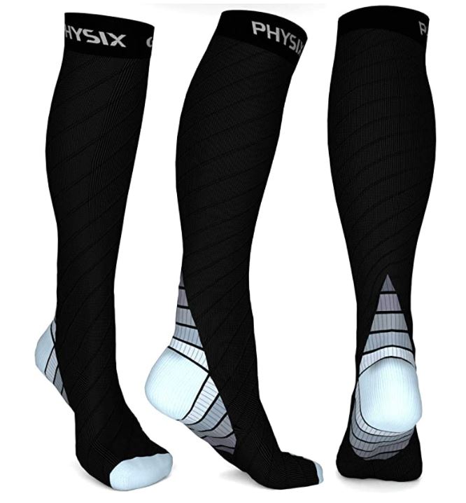 Physix Gear 20-30 mmHg Athletic Fit Compression Socks For Women