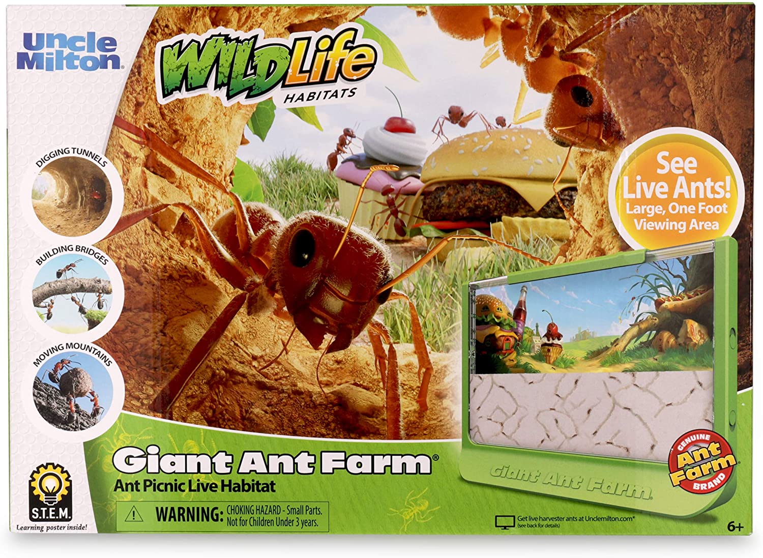 Uncle Milton STEM Escape-Resistant Ant Farm