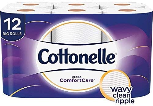 Cottonelle Wavy Clean Toilet Paper, 12-Rolls