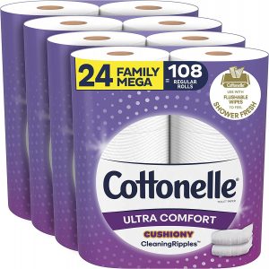 Cottonelle Clog-Safe Toilet Paper, 24-Rolls