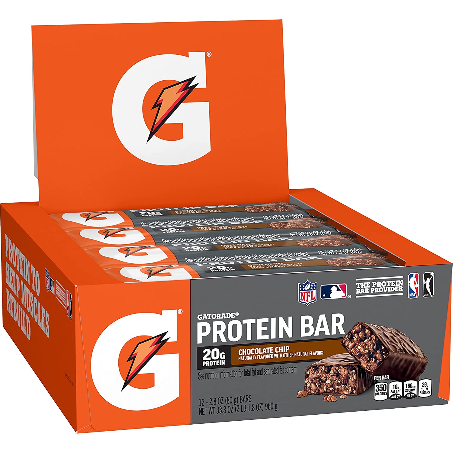 Gatorade Individually Wrapped Protein Recover Bars, 12-Count