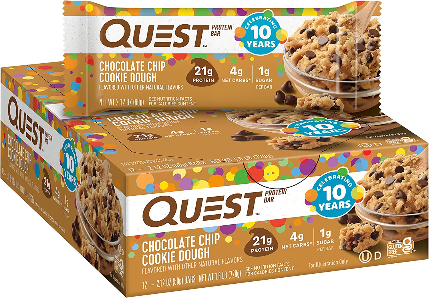 Quest Nutrition Dairy-Free Protein Bars, 12-Count