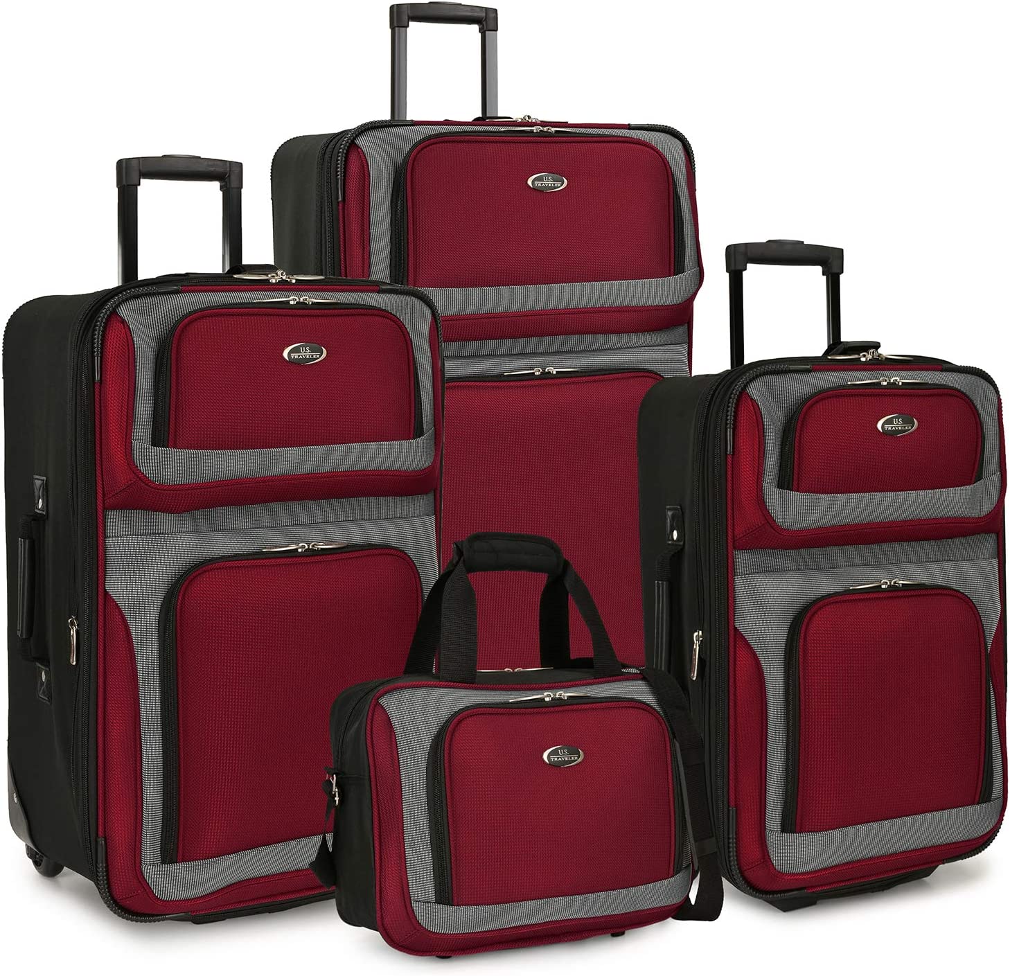 U.S Traveler New Yorker Adjustable Luggage Set, 4-Piece