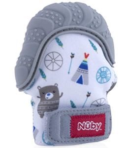 Nuby Soothing Teething Mitten with Hygienic Travel Bag