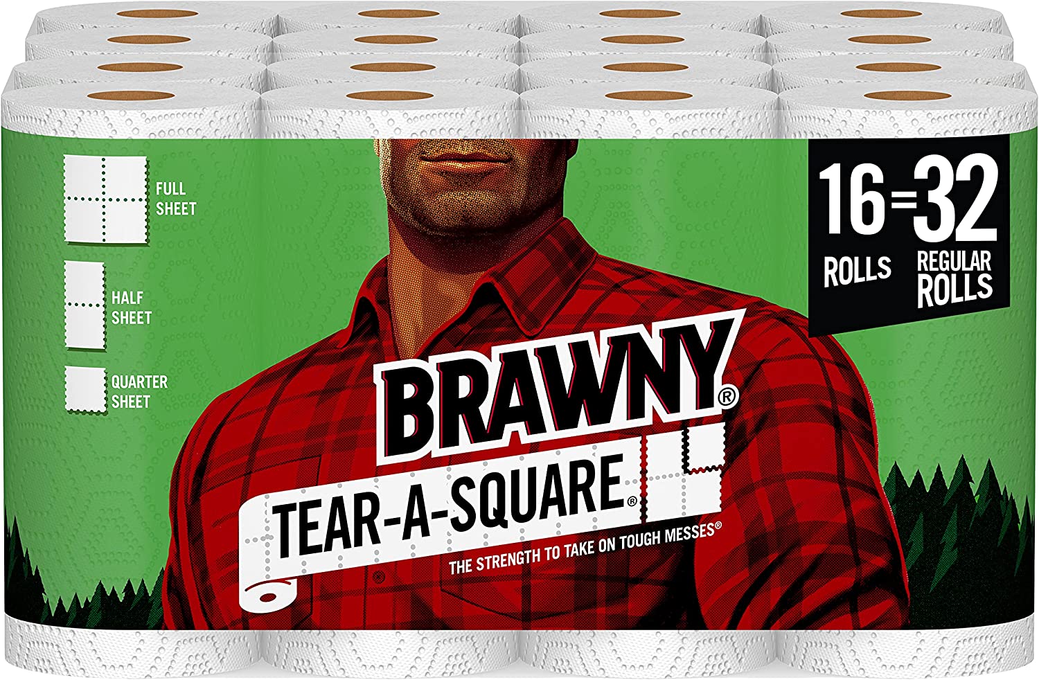 Brawny Tear-A-Square 2-Ply Paper Towels