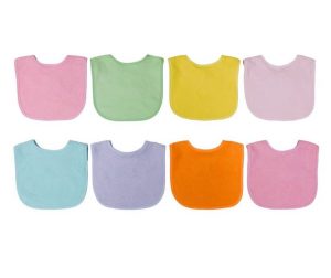 Neat Solutions Double Layer Soft Baby Bibs, 8-Pack