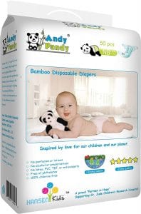 Andy Pandy Sensitive Skin Cotton Diapers, 50-Count