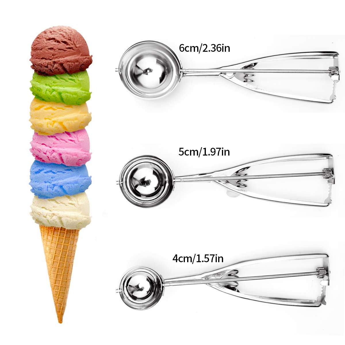 Shxx Ice Cream Scoop, Nonstick Anti-freeze Food Grade Rubber Scooper With  The Hung Hole Design, Comfortable Handle B916-257 最大51％オフ！