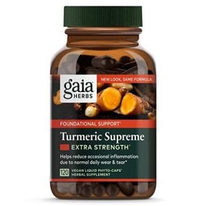 Gaia Herbs Foundational Support Turmeric Supplement, 120-Count