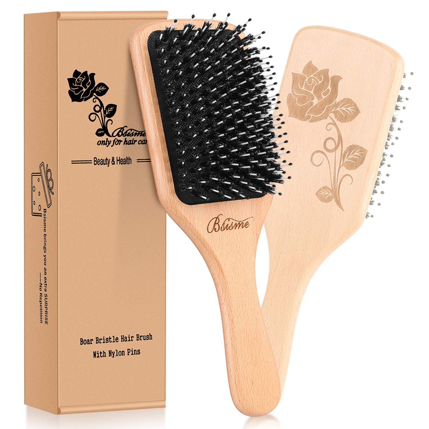 Bisime Nylon Pin Scalp Stimulating Hair Brush