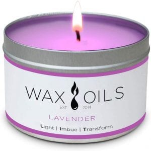 Wax & Oils Eco-Friendly Lavender Aromatherapy Candle
