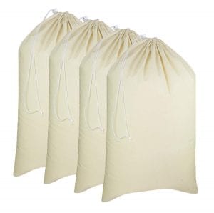 COTTON CRAFT Easy Close Laundry Bag, 4-Pack