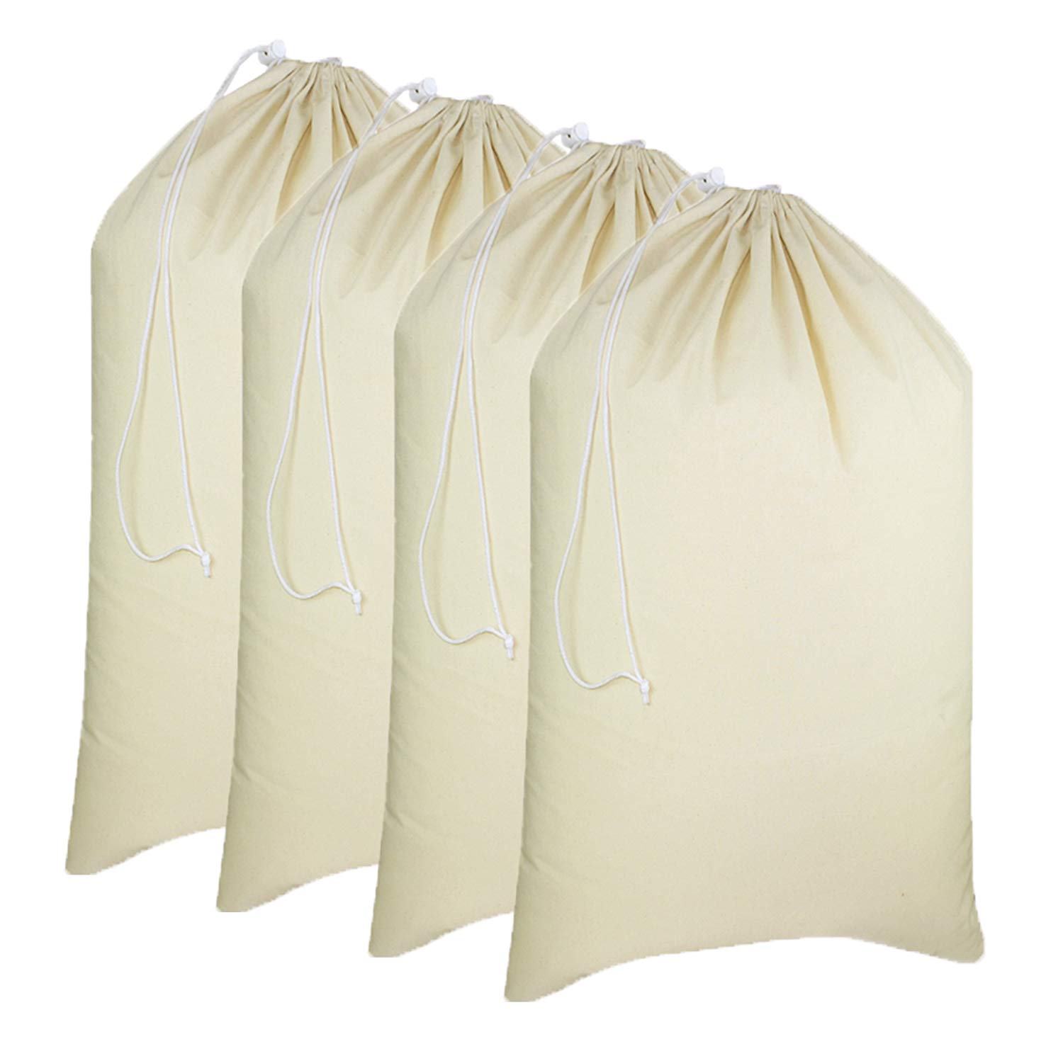 COTTON CRAFT Easy Close Laundry Bags, 4-Pack