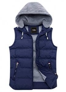 ZSHOW Machine Washable Men’s Hooded Padded Down Vest