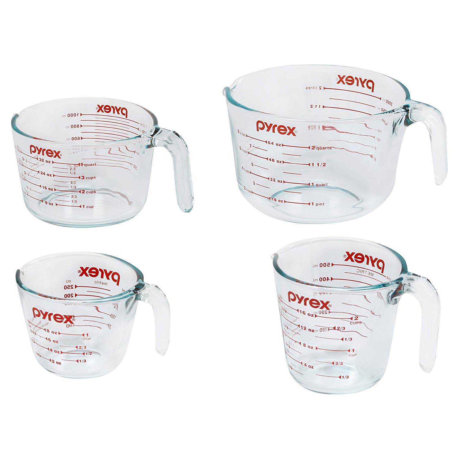 Pyrex Glass Measuring Cup Set, 4-Piece
