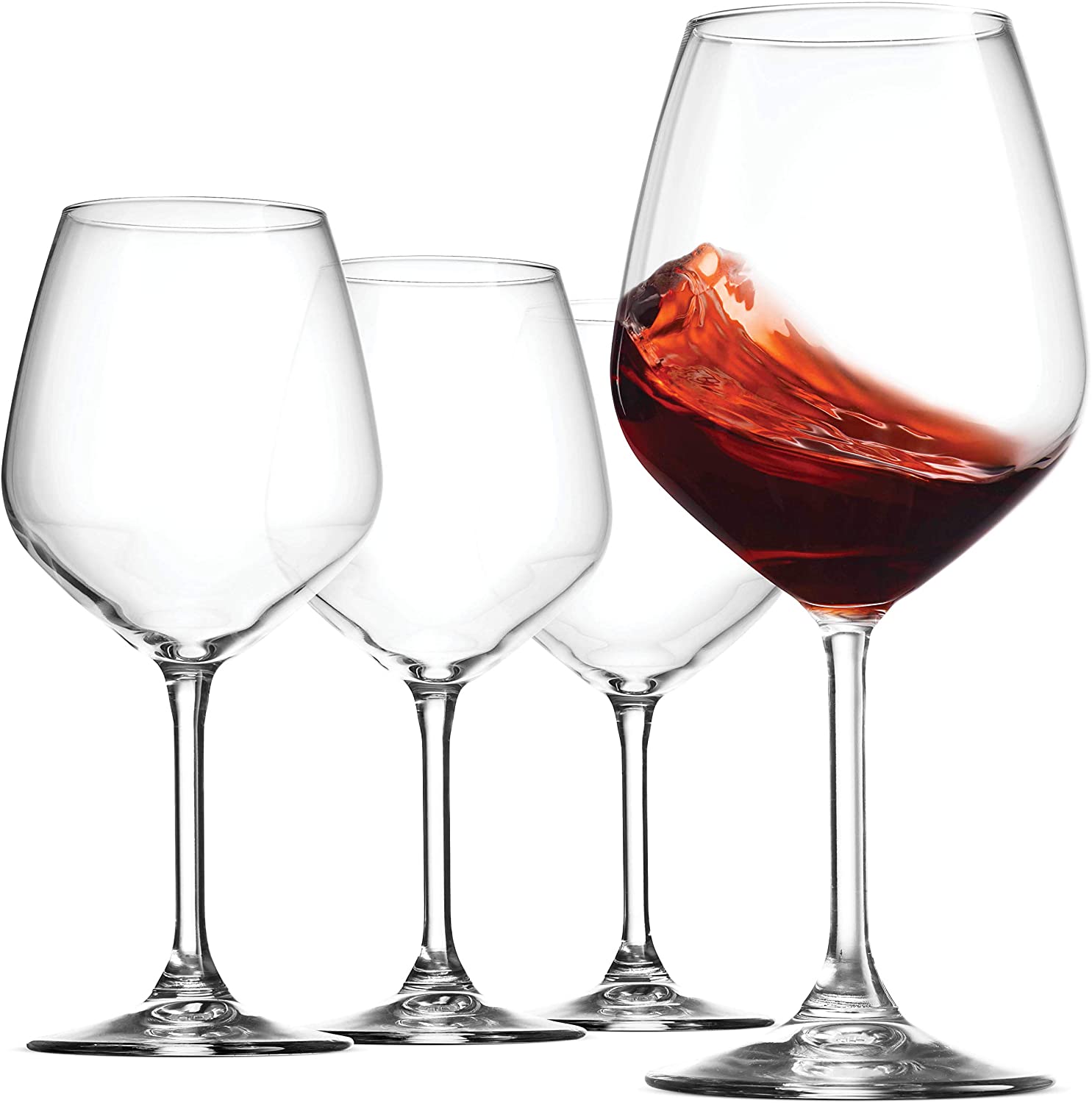 Clear Glasses 15-Ounce Tritan Crystal Note Stemware Set Of 6 White Wine Glass 