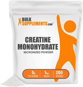 Bulk Supplements Unflavored Creatine Monohydrate Powder