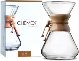 Chemex Classic Series Glass Pour-Over Coffee Maker, 10 Cup