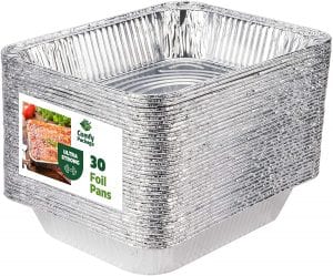 Comfy Package Deep Steam Aluminum Foil Disposable Cookware, 30-Pack