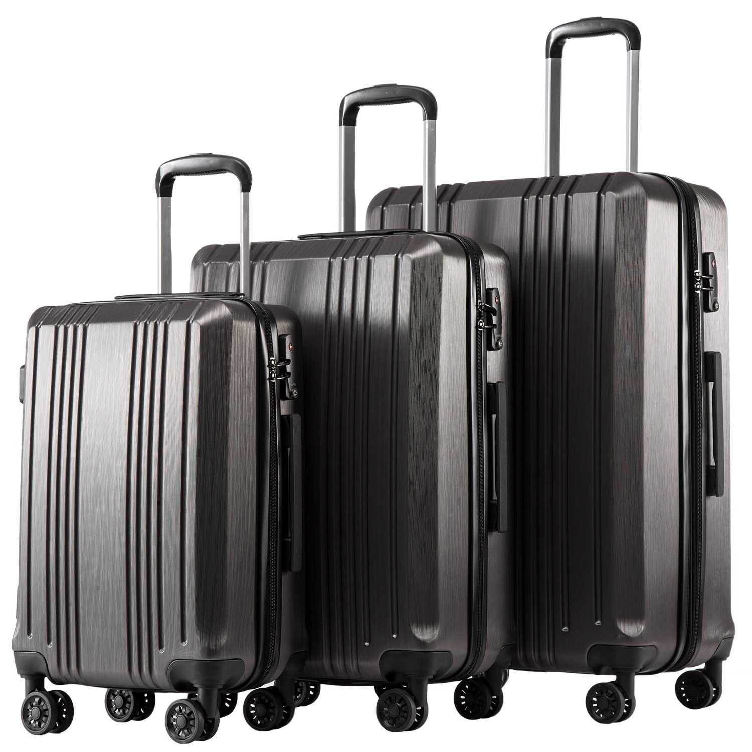Coolife Expandable Suitcase, 3-Piece