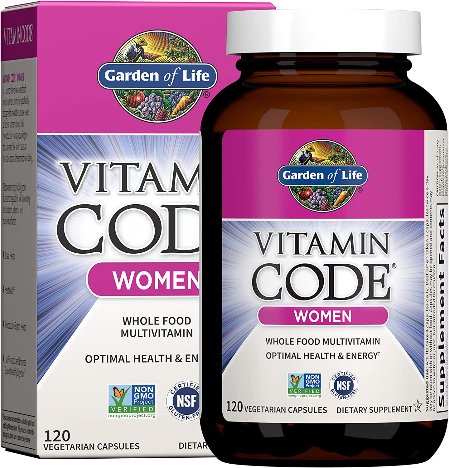 Garden of Life Vitamin Code Heart Health Prenatal Vitamin, 120-Count