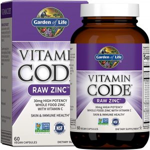 Garden Of Life High Potency Zinc Vitamin Supplement, 60-Count