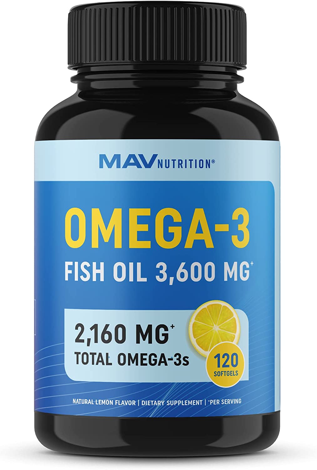 MAV NUTRITION Premium Fish Oil Omega Burpless