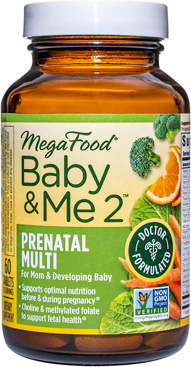 MegaFood Baby & Me 2 Breastfeeding Prenatal Vitamin, 60-Count