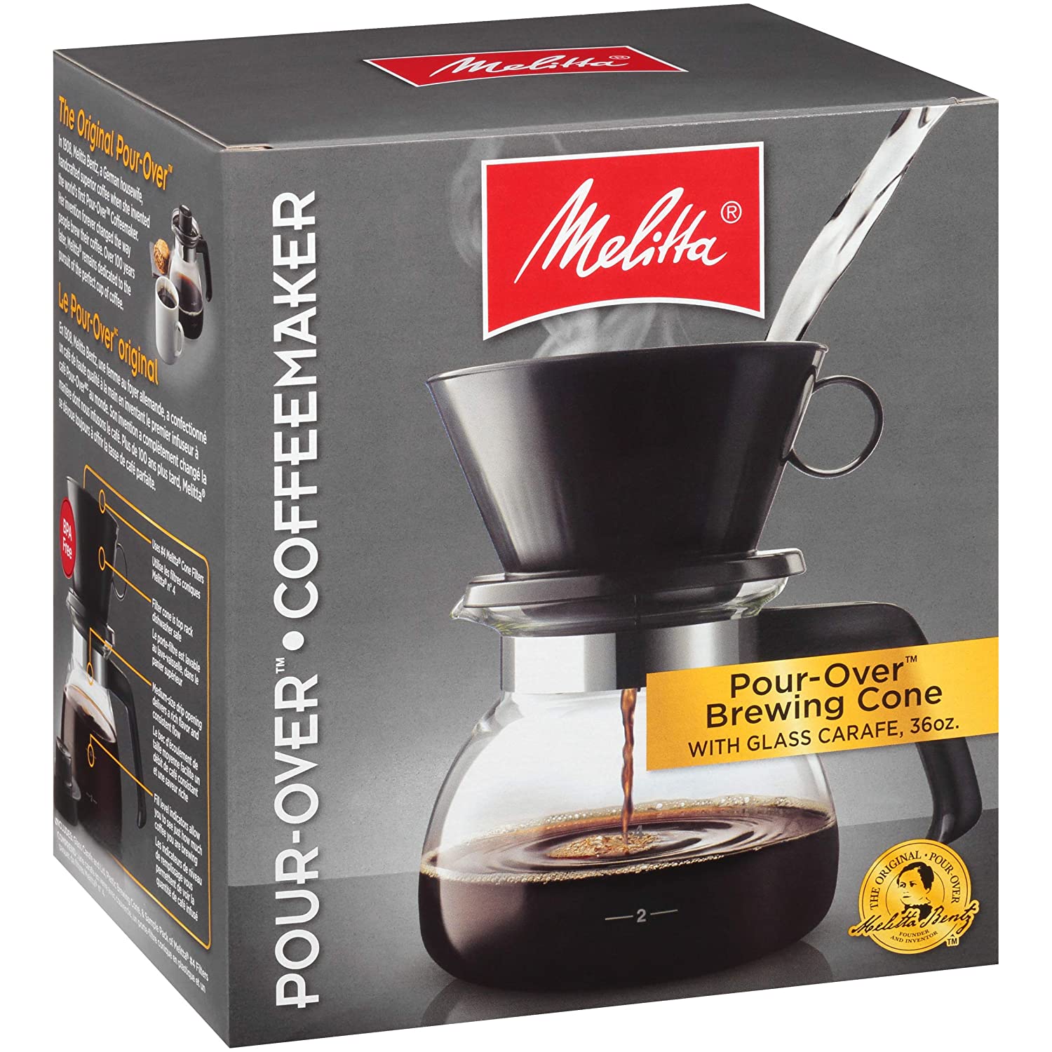 Melitta Pour Over Coffee Brewer, 6-Cup