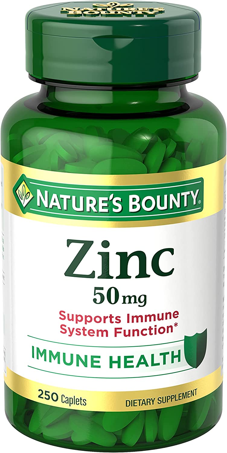 Nature’s Bounty Unflavored Zinc Supplements, 100-Count