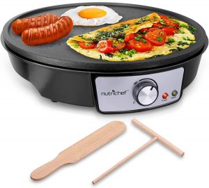NutriChef Compact Electric Crepe & Pancake Maker