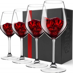 Paksh Novelty Lead-Free Dishwasher Safe Wine Glasses, Set Of 4