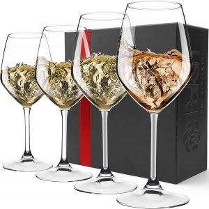 Paksh Novelty Modern Italian Wine Glasses, Set Of 4