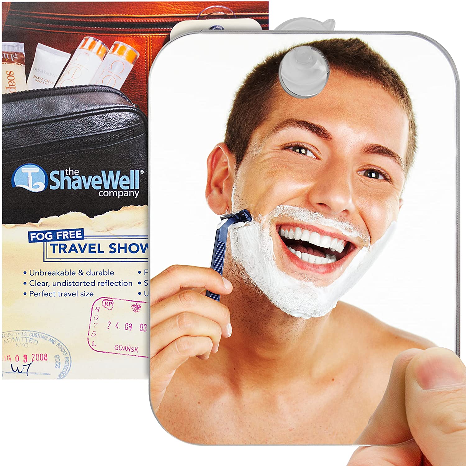 Shave Well Hanging Easy Clean Shower Mirror