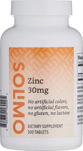 Solimo Gluten & Lactose-Free Zinc Supplements, 120-Count